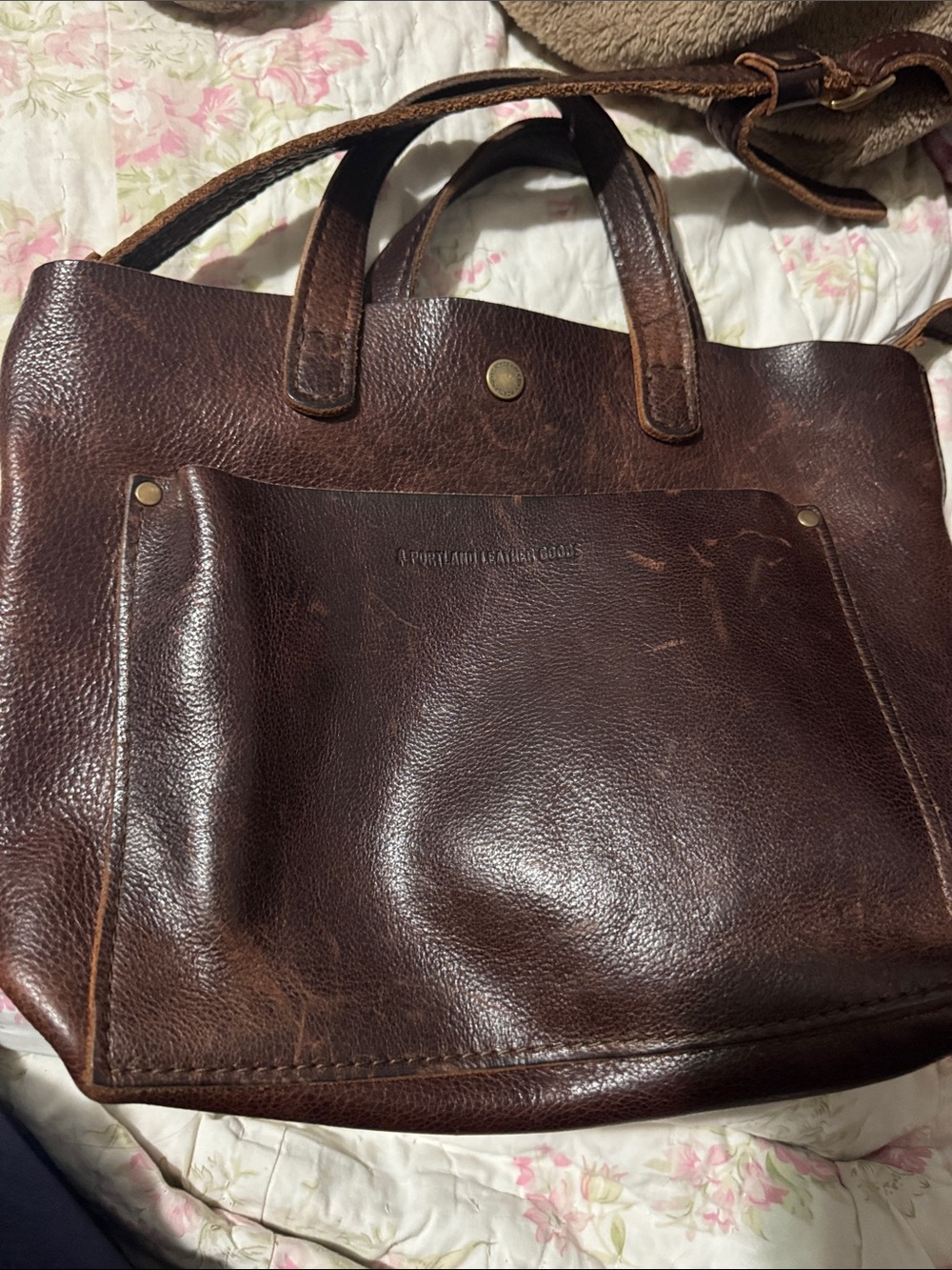 Classic Leather Tote Bag in Rich Brown